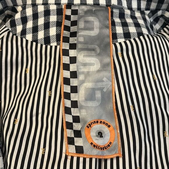 L.A.M.B. Asymmetrical Gingham Double-Zip Hooded Bomber with Cropped Sleeves - Picture 4 of 12